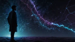 Abstract visualization of quantum branching universes and probability wavefunction