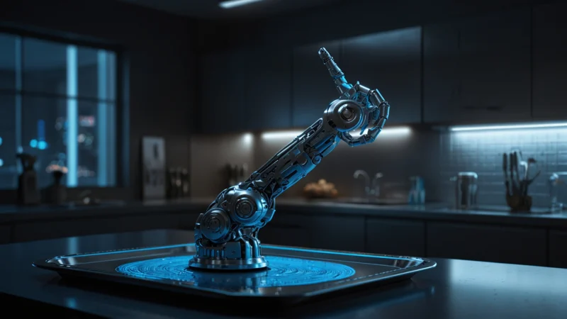 Биоробот в кухне создает печенье с помощью 3D-печати и биомеханических манипуляторов