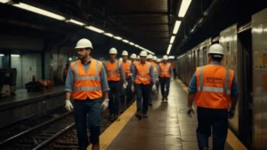 Ночные работы в метрополисе: специалисты используют бесшумные инструменты и звукоизоляцию для ремонта
