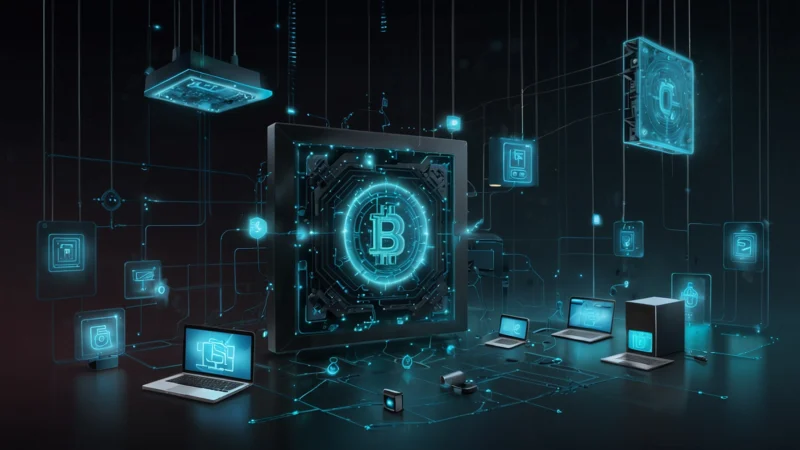 Схема защиты IoT-сети с помощью блокчейна: децентрализованные узлы и шифрование данных