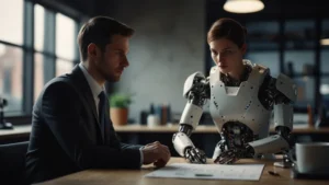 Человек и робот за работой: навыки будущего, эмоциональный интеллект и критическое мышление