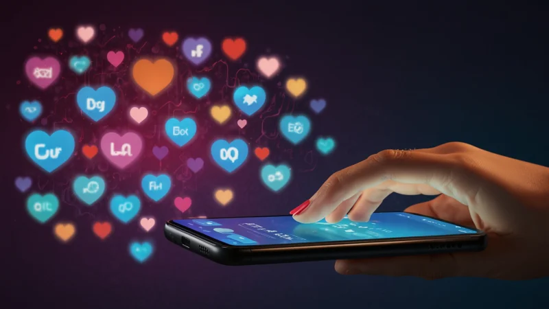 Нарциссическая личность на экране смартфона отражается в ленте соцсетей, символизируя победу над алгоритмами.