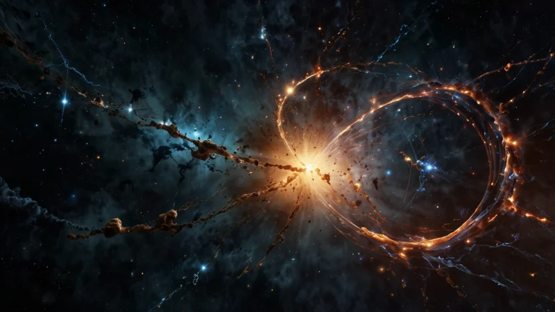 Космическая иллюстрация новой физики: тёмная энергия и гравитация взаимодействуют в глубинах Вселенной