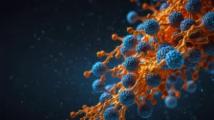 Иллюстрация механизма действия mRNA-вакцины: липидные наночастицы доставляют генетическую инструкцию в клетку для…