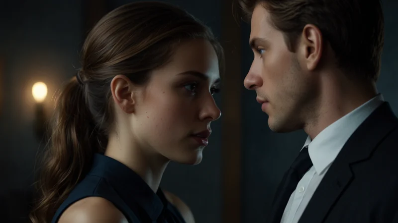 Манипулятор в образе идеального ухажёра психологически подавляет женщину, символизируя эмоциональный грабеж в отношениях