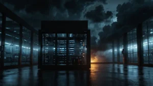 Абстрактная иллюстрация облачного хранилища данных, символизирующая риски утечки личной информации и потерю контроля…